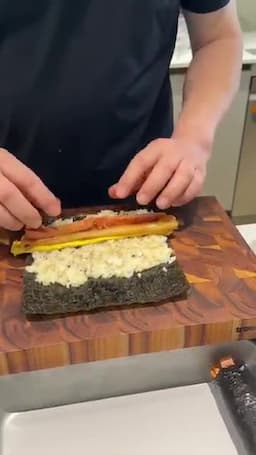 김밥 말기와 완성