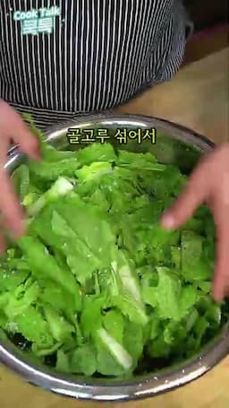 얼갈이 씻고 절이기