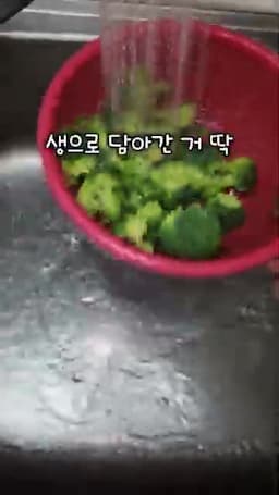 브로콜리를 생으로 담는 빠른 준비 방법
