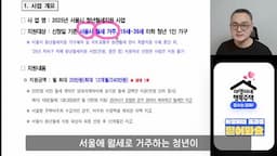 intro-서울시 청년 월세 지원 사업 개요