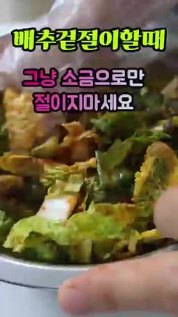 김장과 겉절이에 적용할 때 살펴볼 점