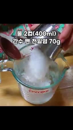 재료와 절임물 비율