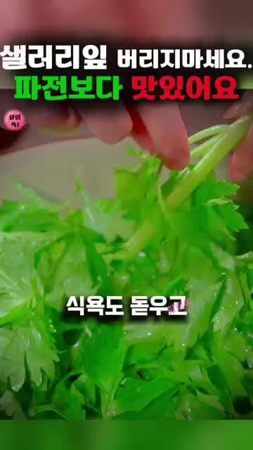 샐러리 잎 요리 추천 - 간단하게 만드는 바삭한 부침개