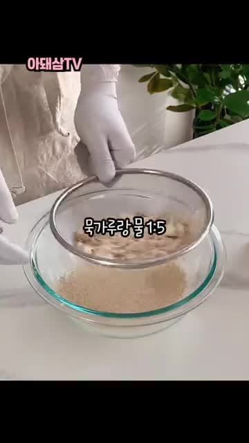 도토리묵 1:5 비율로 만드는 시원한 열무김치 묵밥(냉면육수 곁들임)