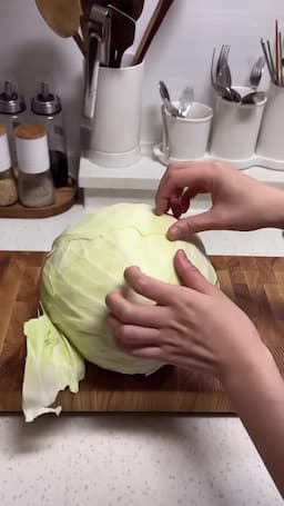 양배추 겉잎 제거하기