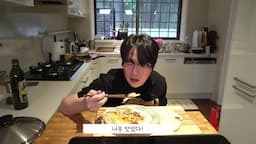 완성된 치즈 감자전 맛보기