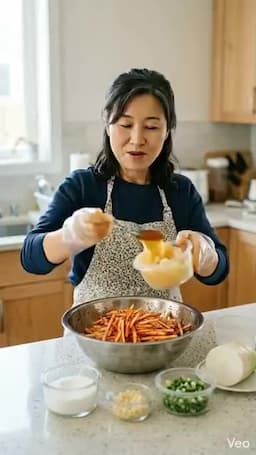 재료와 준비물 — 무 매실액·매실청 사과·배 손질