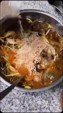 국수 말아 먹는 흐름